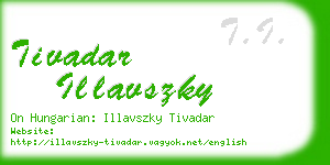 tivadar illavszky business card